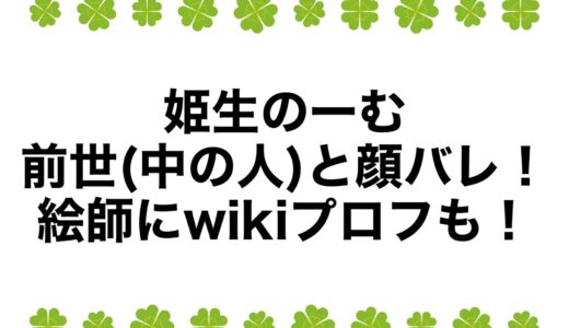 姫生のーむの前世(中の人)と顔バレ！絵師にwikiプロフも！