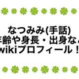 なつみみ(手話)の年齢や身長・出身などwikiプロフィール！