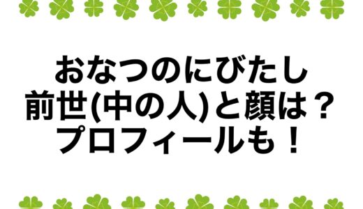 おなつのにびたしの前世(中の人)と顔は？プロフィールも！