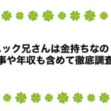 ニック兄さんは金持ちなの？仕事や年収も含めて徹底調査！