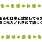 村田らむは妻と離婚してるの？子供に元カノも含めて詳しく！