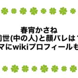 春宵かさねの前世(中の人)と顔バレは？ママにwikiプロフィールも！