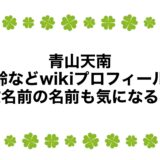 青山天南の年齢などwikiプロフィール！改名前の名前も気になる！