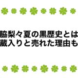 森脇梨々夏の黒歴史とは？お蔵入りと売れた理由も！